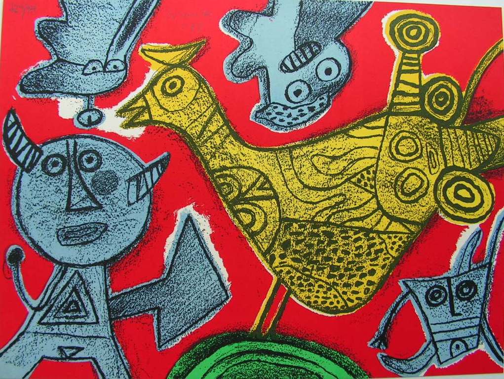 Corneille - lithografie - songs du diable. verkocht voor € 120!
