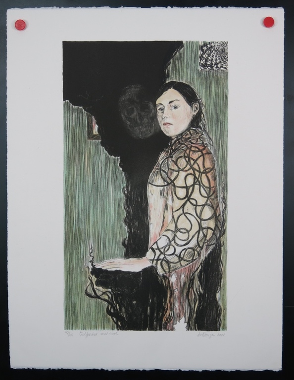 Iris van Dongen: Litho, Zelfportret als Faun kopen? Bied vanaf 35!