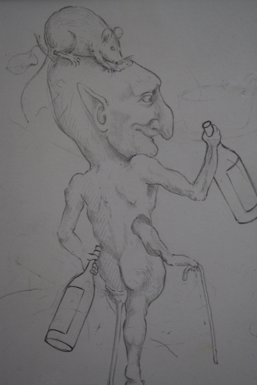 STUDIE TEKENING SURREALISME STERKE DRANK  - JOSEPH BRUYN kopen? Bied vanaf 17!