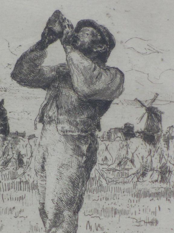 Waalco Jans Dingemans, Drinkende landarbeider, Ets kopen? Bied vanaf 70!