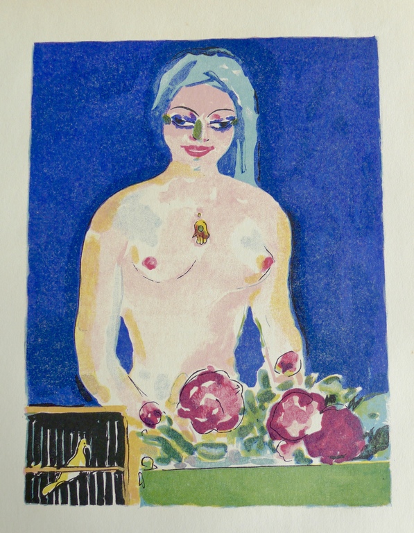 Kees van Dongen,Houtgravure,"le balcon fleuri". verkocht voor € 50!