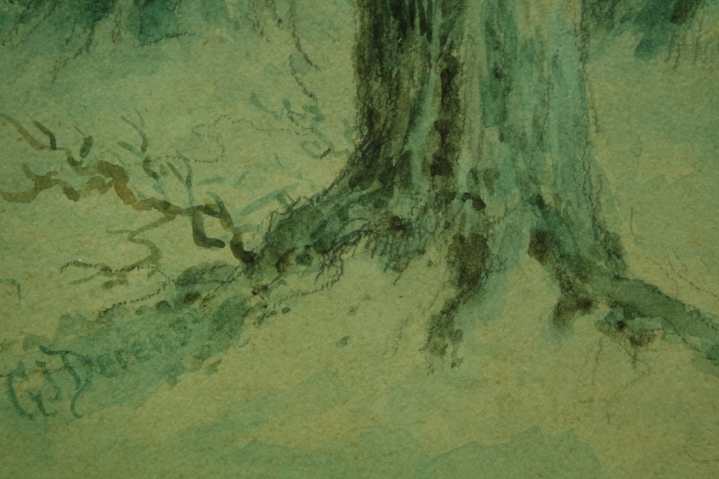 Gerrit Jan Derens (1831-1898) - aquarel - winters bosgezicht met vogel kopen? Bied vanaf 95!