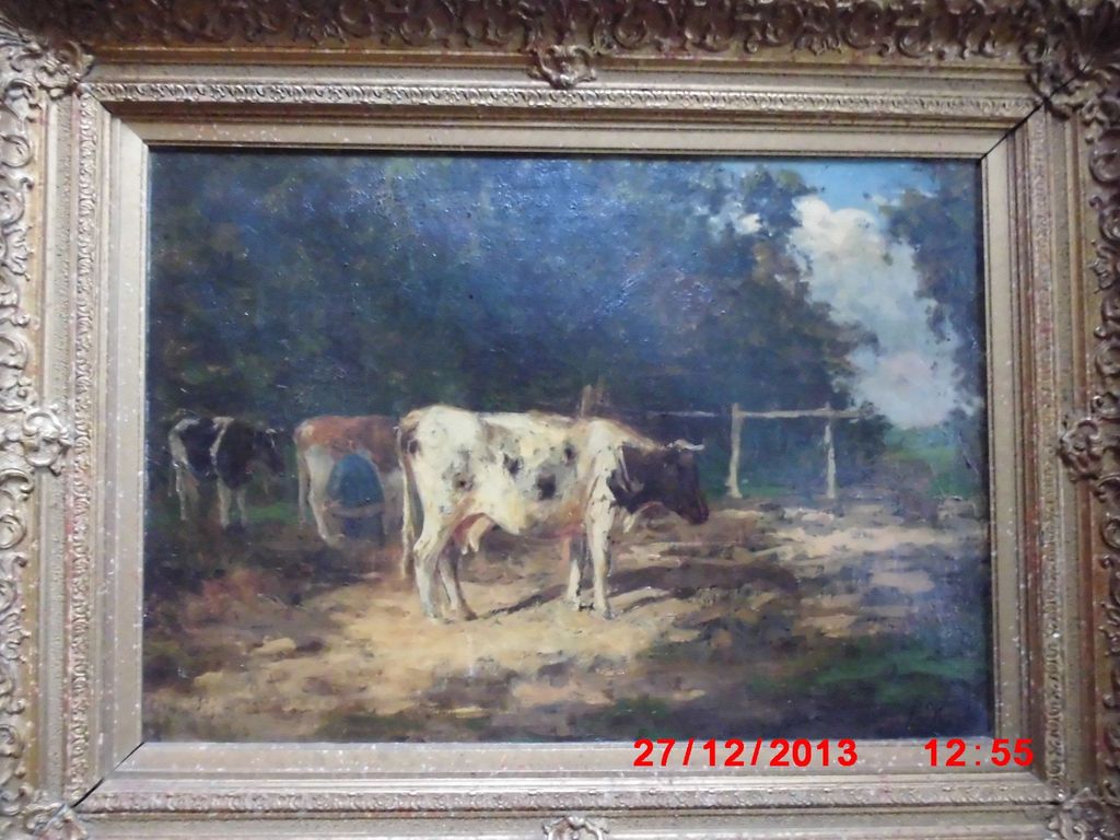 F. van Kregten: Schilderij, Bosrand met drie koeien kopen? Bied vanaf 1600!