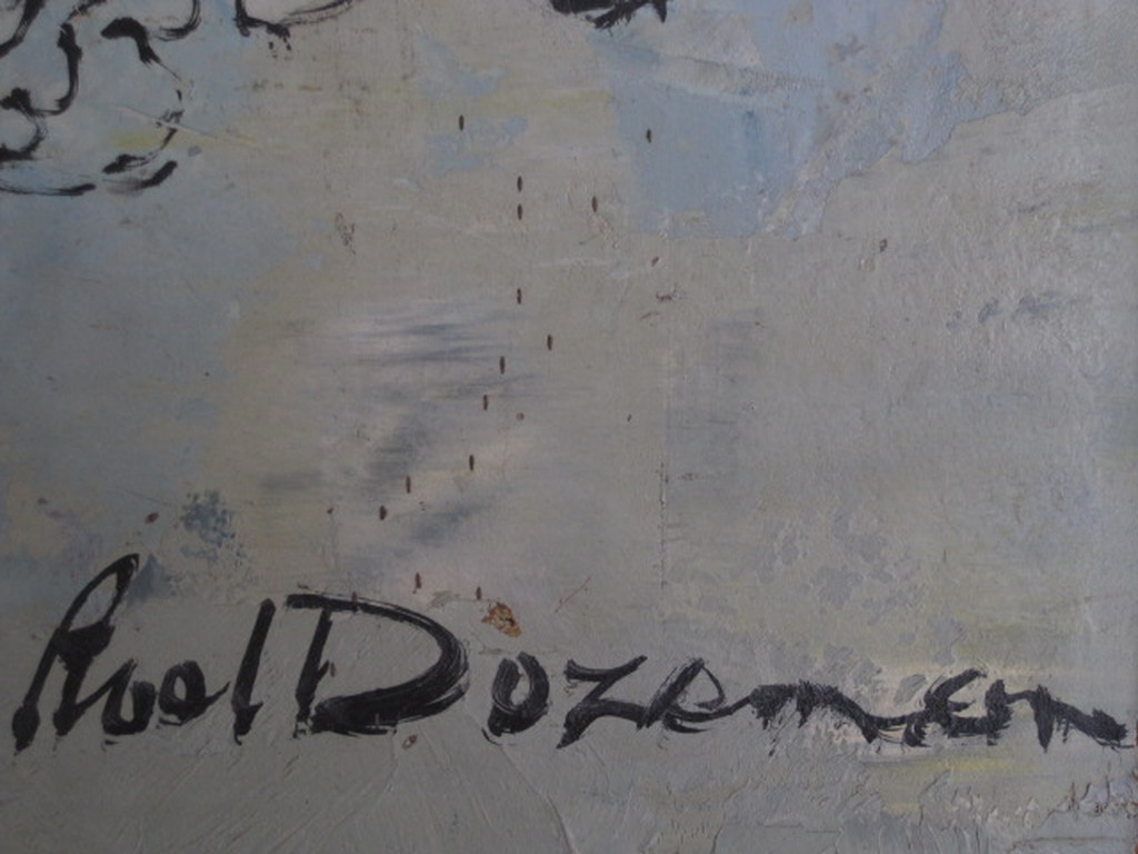 GROOT gelaagd olieverf op paneel  "Droomland"  van Roel Dozeman (1924-1996)   kopen? Bied vanaf 1!