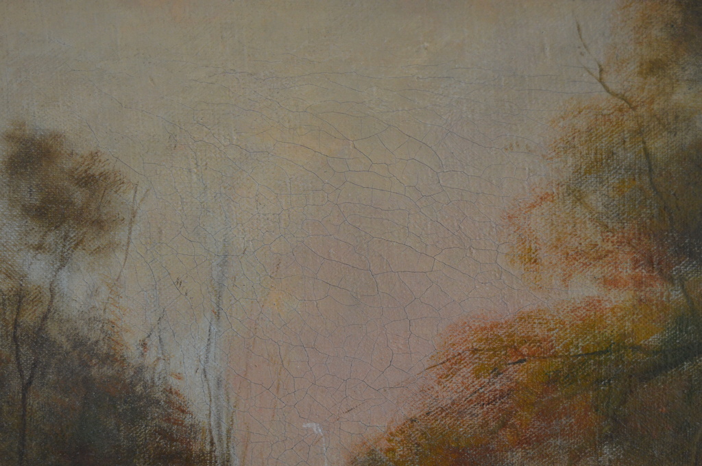 J.H. Doeleman (1848-1913): Boslandschap - olieverf op linnen - gesigneerd kopen? Bied vanaf 89!