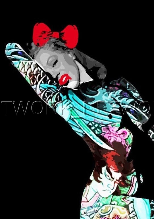 DEATH NYC - "Monroe Tatoo Blue"- n° A/P - Signed with COA (Edition Artist Proof) kopen? Bied vanaf 1!