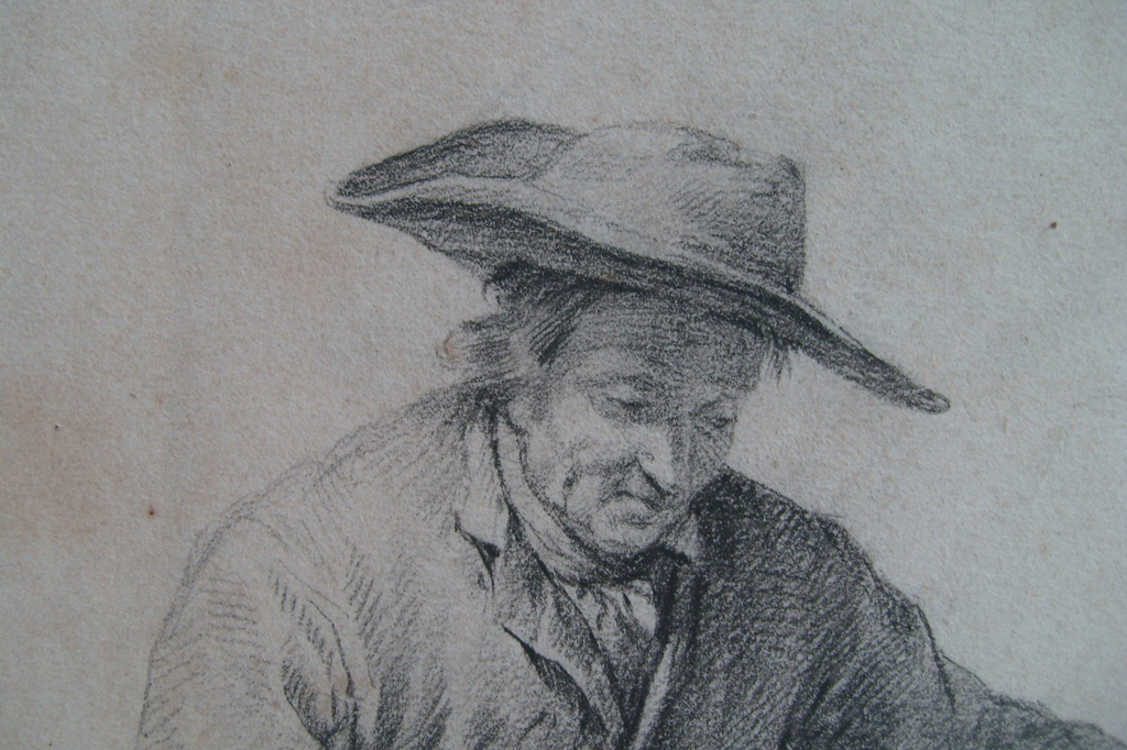Bruno van Straaten, tekening, zw. reiziger. kopen? Bied vanaf 65!