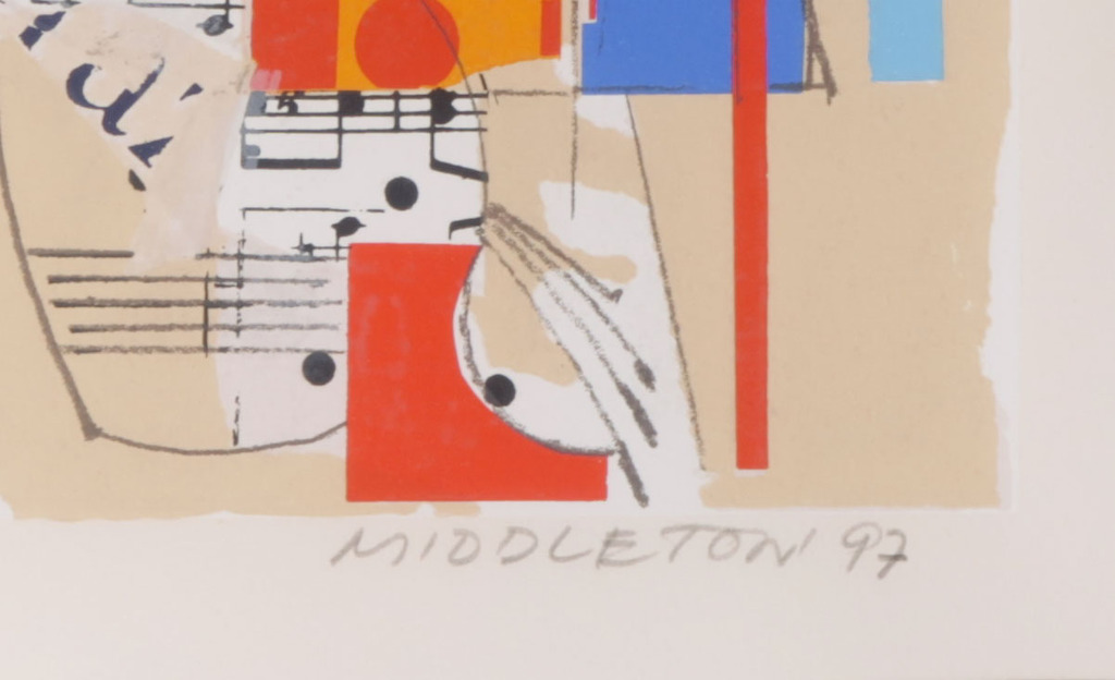 Sam Middleton - Sam Middleton: Zeefdruk, Compositie IV - Ingelijst kopen? Bied vanaf 35!