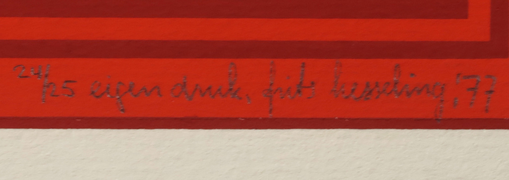 Frits Hesseling: Zeefdruk, Z.T. Raam kopen? Bied vanaf 1!