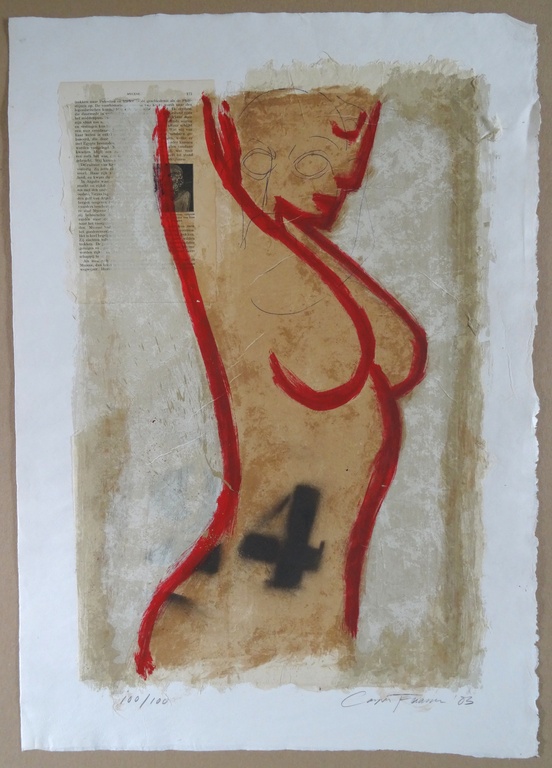 Casper Faassen, Zeefdruk / Collage, ''Desnudo'' kopen? Bied vanaf 50!