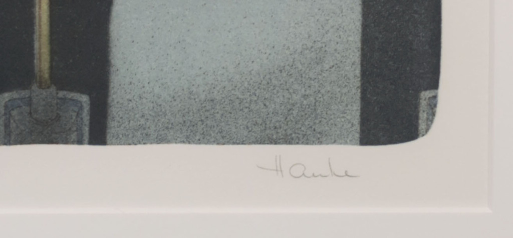 Ernst Hanke: Litho, Das Nest im Metronom - Ingelijst kopen? Bied vanaf 35!