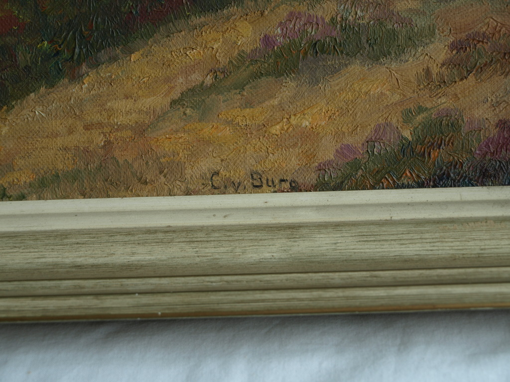 Onbekend : Olieverf op doek – Boerderij – Gesigneerd en ingelijst  kopen? Bied vanaf 1!