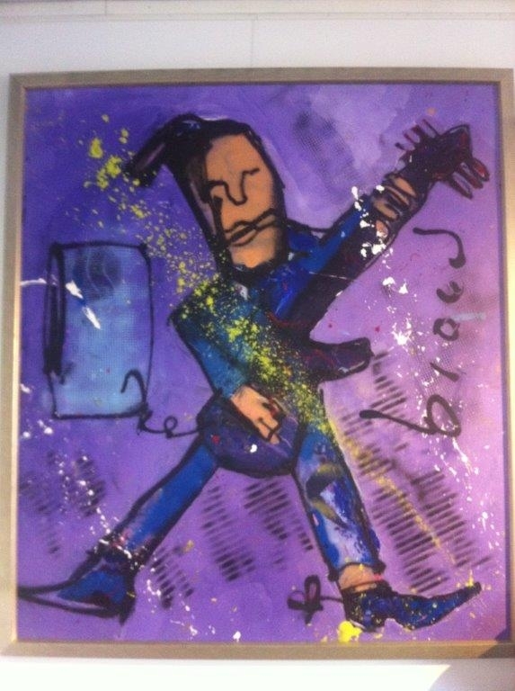 Herman Brood - Like Elvis - Met certificaat - gemengde technieken op doek  kopen? Bied vanaf 500!