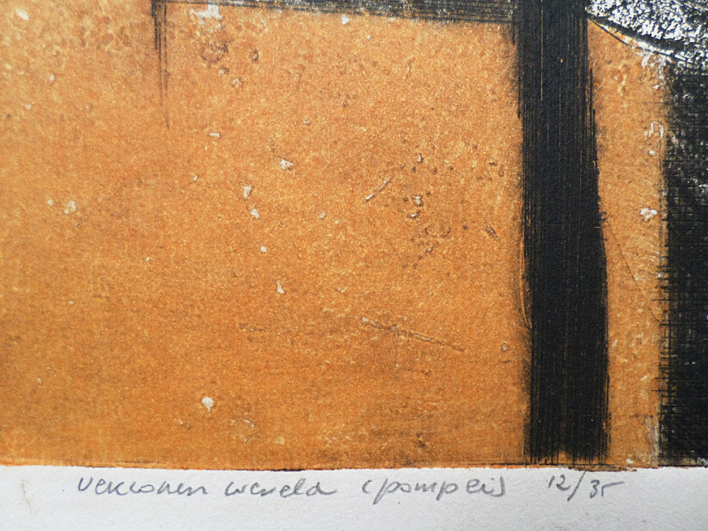 Ru van Rossem - Verloren wereld (Pompei), aquatint ets met reliëfdruk kopen? Bied vanaf 175!