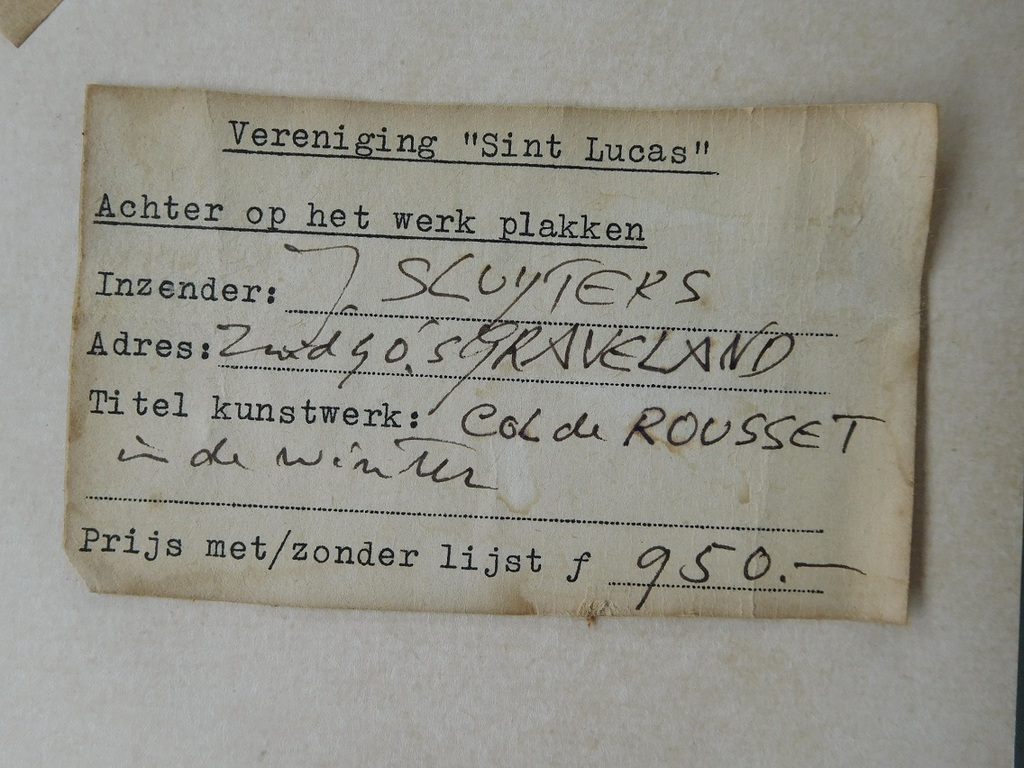 Jan Sluijters Junior, Aquarel, "Col de Rousset". kopen? Bied vanaf 75!