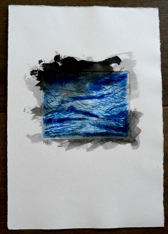 Jan de Beus - handingekleurde ets (waterverf) - 2000  kopen? Bied vanaf 55!