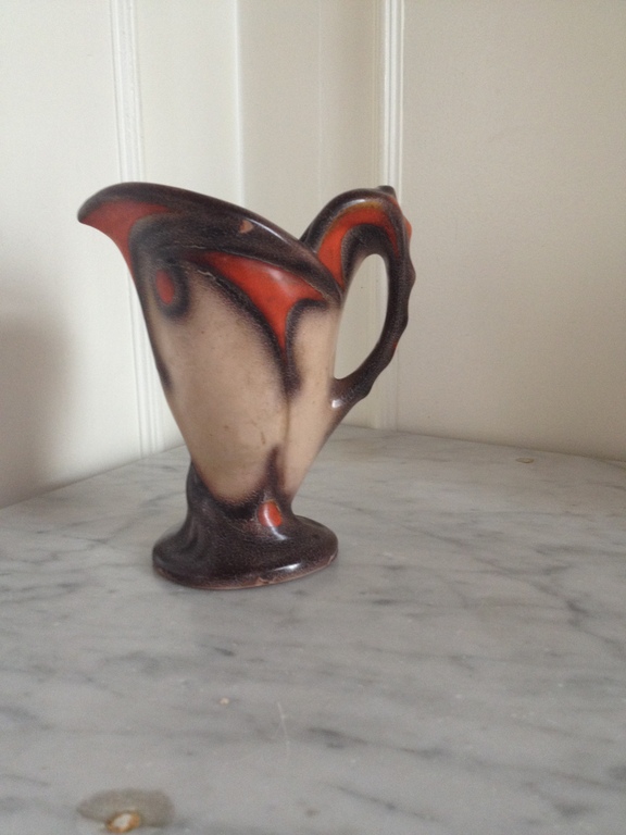 Zenith Gouda, platelen vaas in Sepia ontwerp Willem Stuurman kopen? Bied vanaf 12!