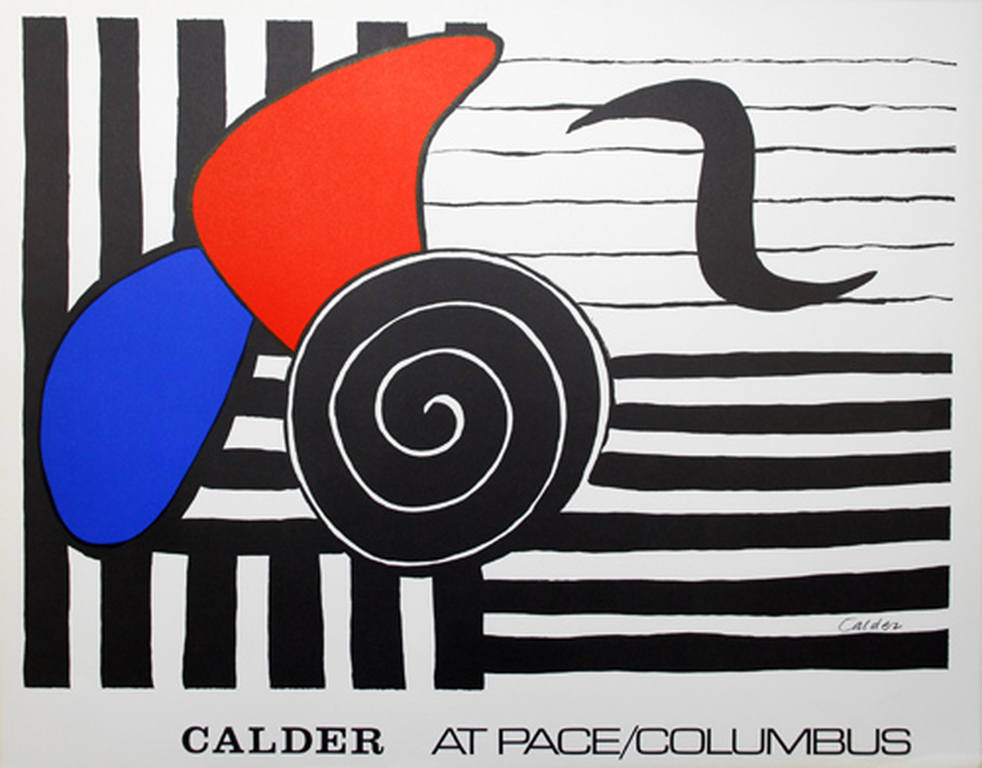 ALEXANDER CALDER, ‘Helisse’, lithografisch affiche, 1970 verkocht voor € 40!