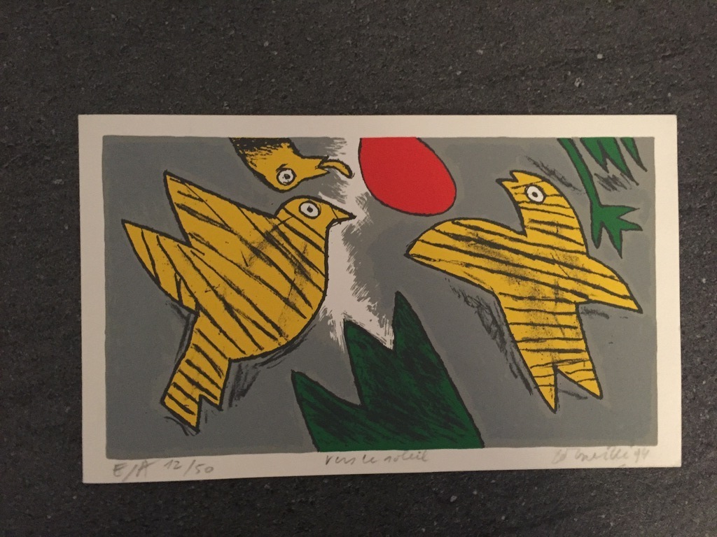 CORNEILLE  zeefdruk / Litho EA 12/50 Kerkst kaart 1994 kopen? Bied vanaf 1!