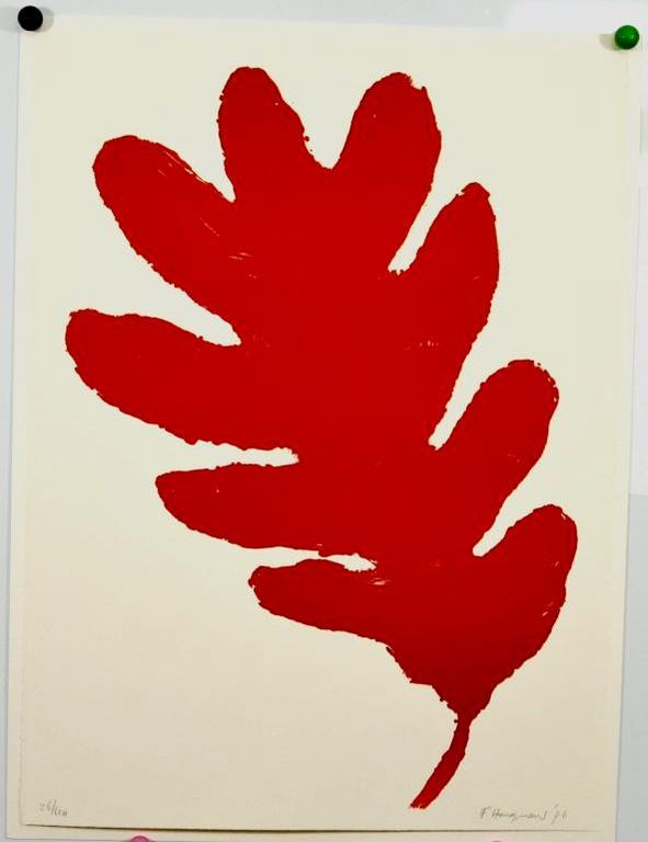 Fons Haagmans: Litho, Rood Blad (1996) kopen? Bied vanaf 50!