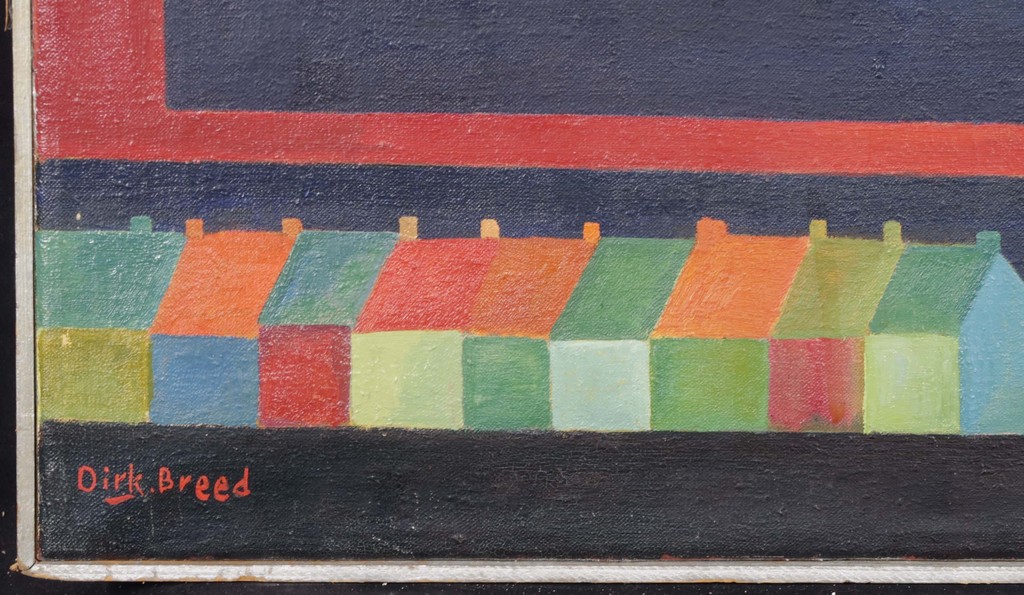 Dirk Breed: Olieverf op doek, Huizen - Ingelijst kopen? Bied vanaf 850!