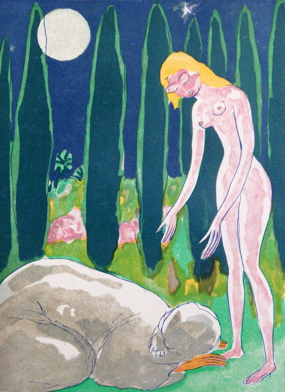 Kees van Dongen, Originele houtgravure uit 1955 kopen? Bied vanaf 65!