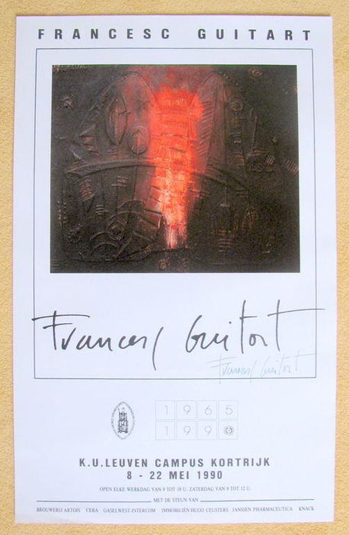 Beschilderde gravure uit 1987, genummerd (12/45) en gesigneerd, plus affiche kopen? Bied vanaf 75!