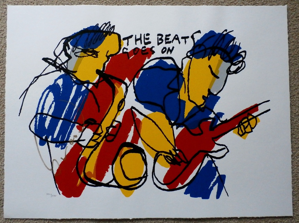Herman Brood - zeefdruk:  The beat goes on  kopen? Bied vanaf 225!