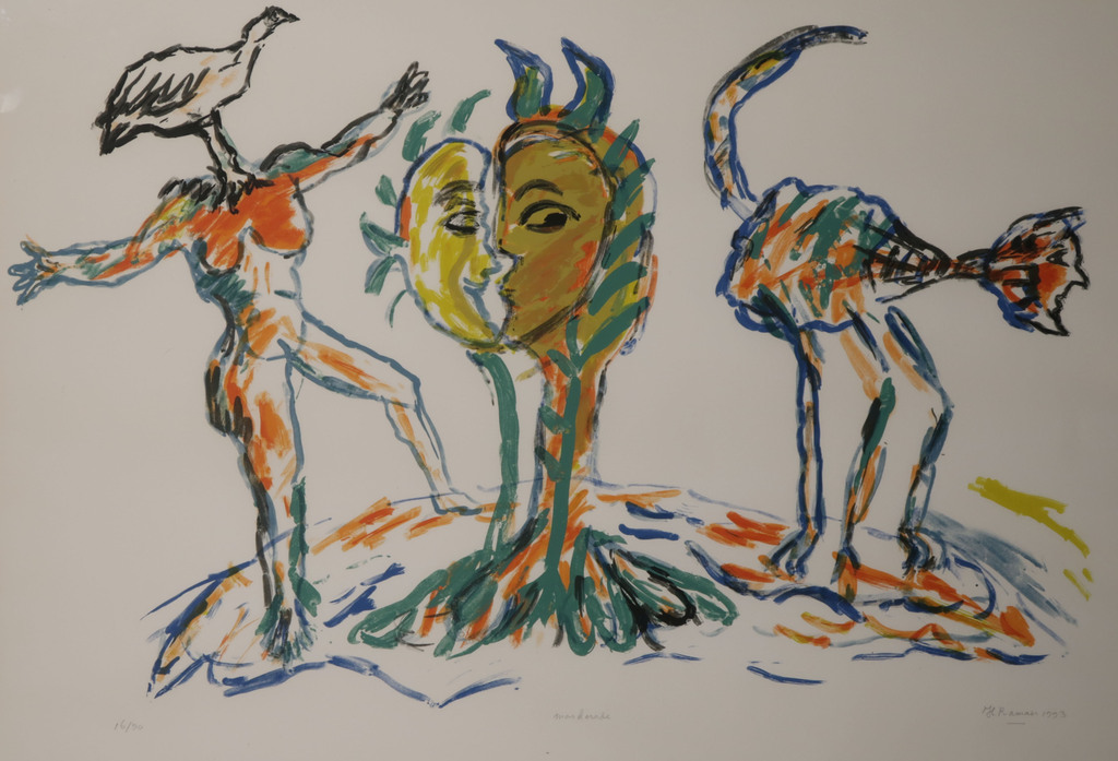 Hanny Ramaer: Zeefdruk, Maskerade - Ingelijst kopen? Bied vanaf 1!