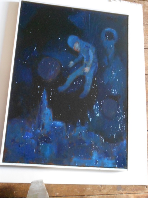 Theo van der Horst olieverfschilderij op linnen Airborne kopen? Bied vanaf 75!