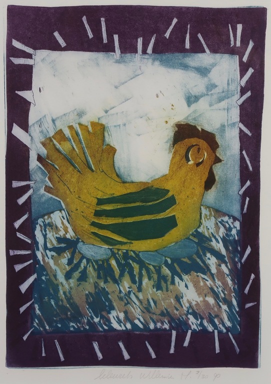 Willemien Holterman: Ets, Kip - Ingelijst kopen? Bied vanaf 1!