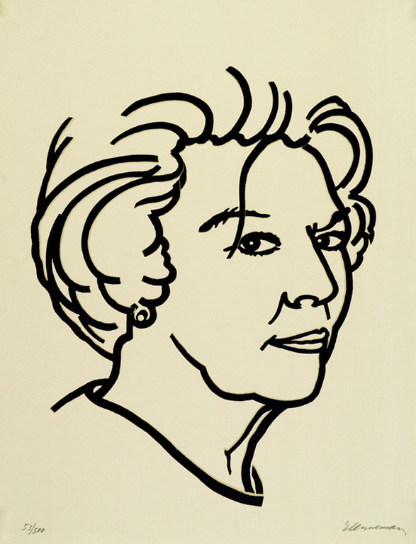 Laatste keer: Jeroen Henneman: Koningin Beatrix, zeefdruk, 2001 verkocht voor € 75!