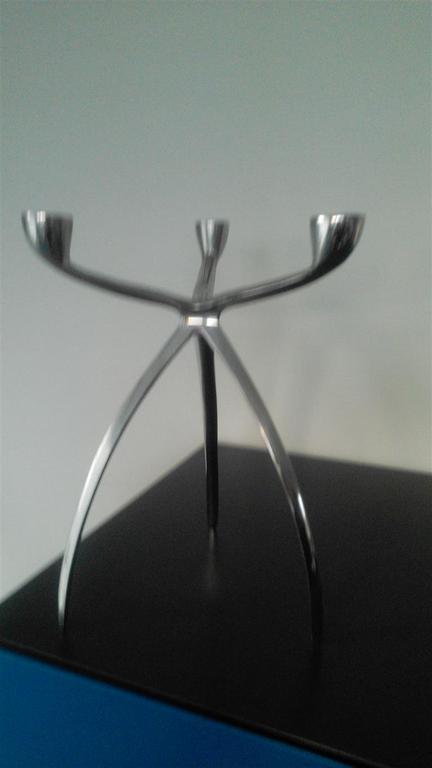 Driearmige kandelaar Spider van gepolijst aluminium kopen? Bied vanaf 17!