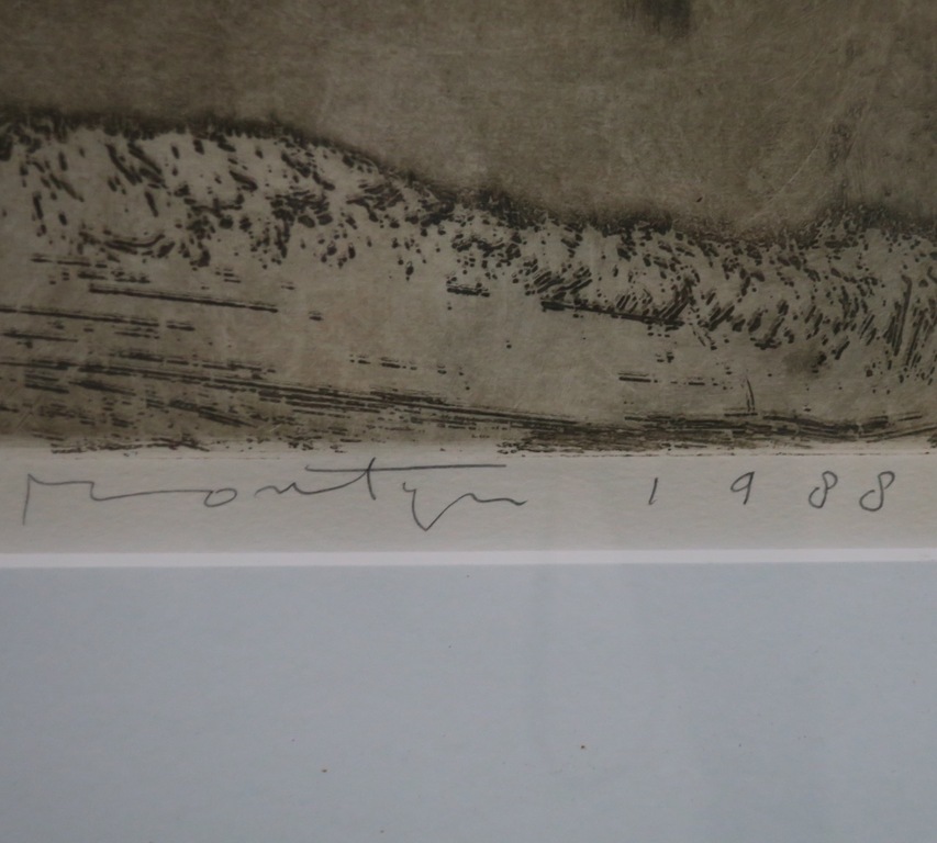 Jan Montyn: Ets, Somewhere - Ingelijst kopen? Bied vanaf 120!