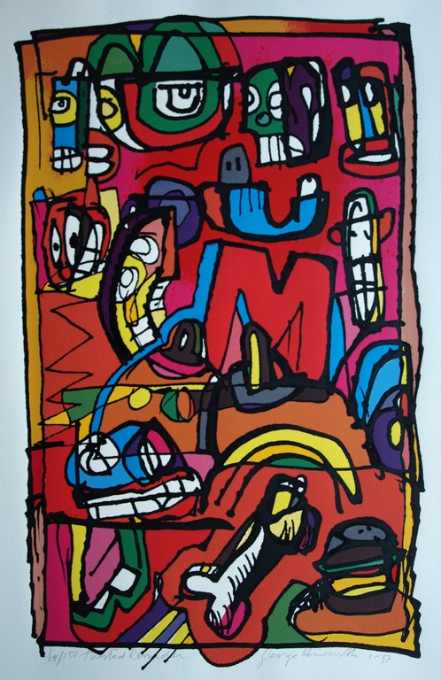 George Heidweiller : Zeefdruk – Twisted Reminder – gesigneerd – 1996 kopen? Bied vanaf 25!