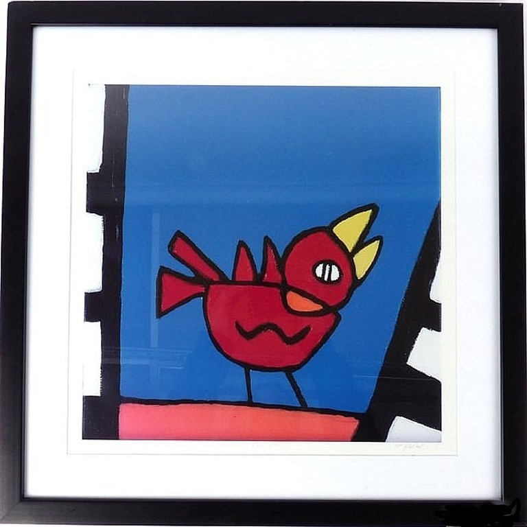 Piet Quekel, vrolijke zeefdruk verkocht voor € 65!