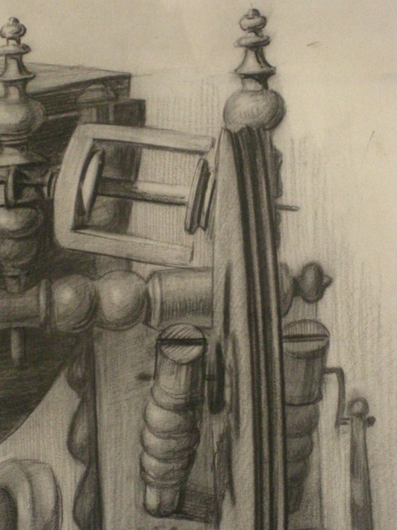 Mooie vroeg 20e Eeuwse tekening  "stilleven met spinnewiel" niet gesigneerd  kopen? Bied vanaf 1!