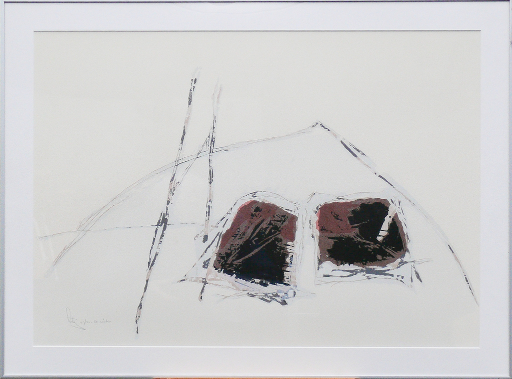 Arty Grimm: Zeefdruk, Winter verkocht voor € 40!