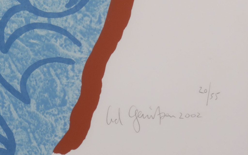 Ad Gerritsen: Zeefdruk, Slapende vrouw - Ingelijst kopen? Bied vanaf 20!