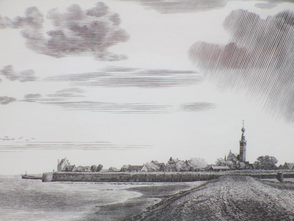 Dirk van Gelder, Veere, Houtgravure 1951 kopen? Bied vanaf 75!