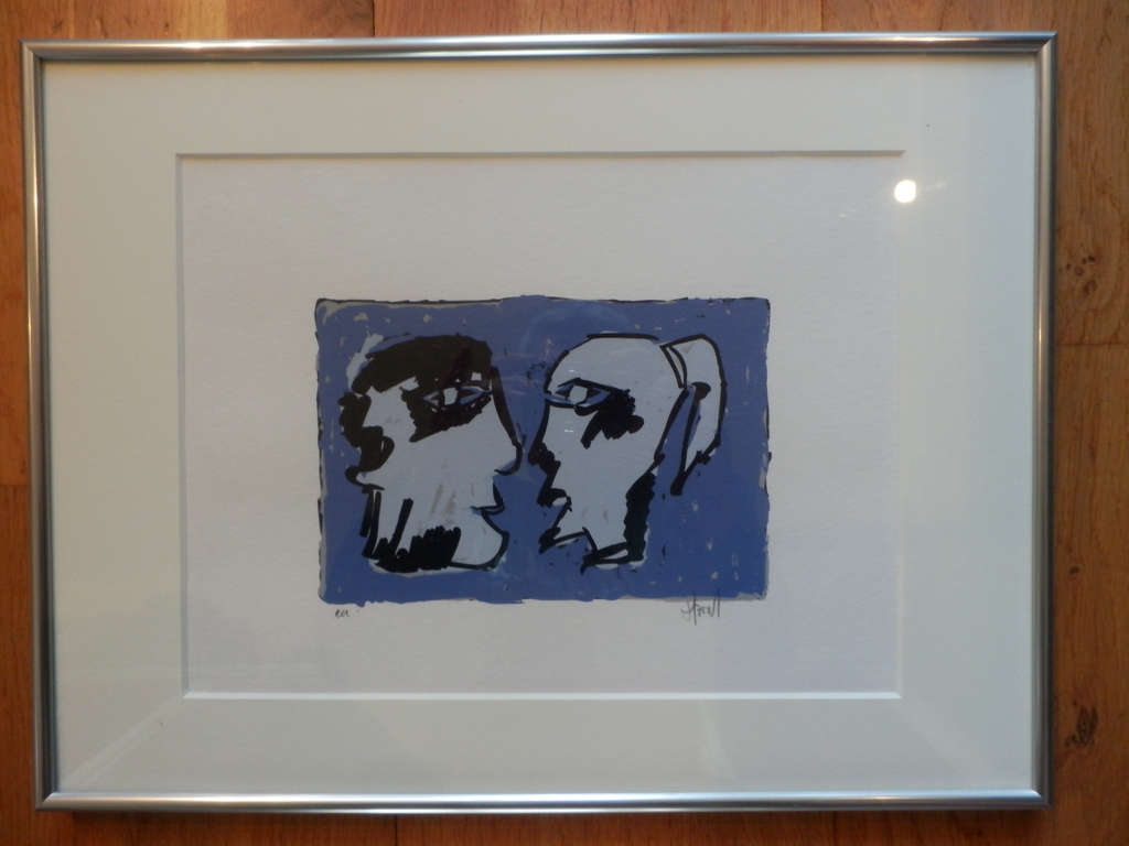 AD van HASSEL  Zeefdruk ,,HERMAN BROOD,,   Ingelijst  Handgesigneerd kopen? Bied vanaf 1!