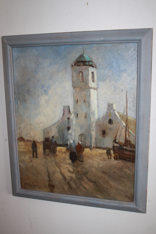 VISSERVROUWEN BIJ WITTE KERK KATWIJK van A M WOUDSTRA kopen? Bied vanaf 1!