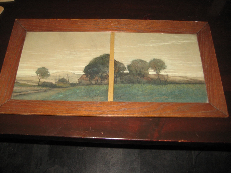 Mooie dubbele gouache gesigneerd. kopen? Bied vanaf 1!