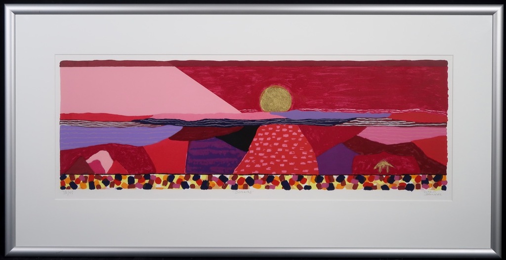 Ronald Boonacker: Zeefdruk, Bonaire - Ingelijst verkocht voor € 60!