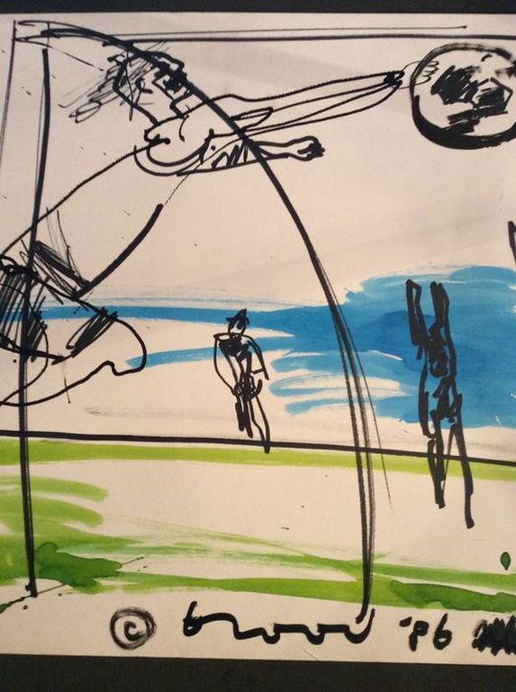Herman Brood originele tekening met waterverf  kopen? Bied vanaf 450!