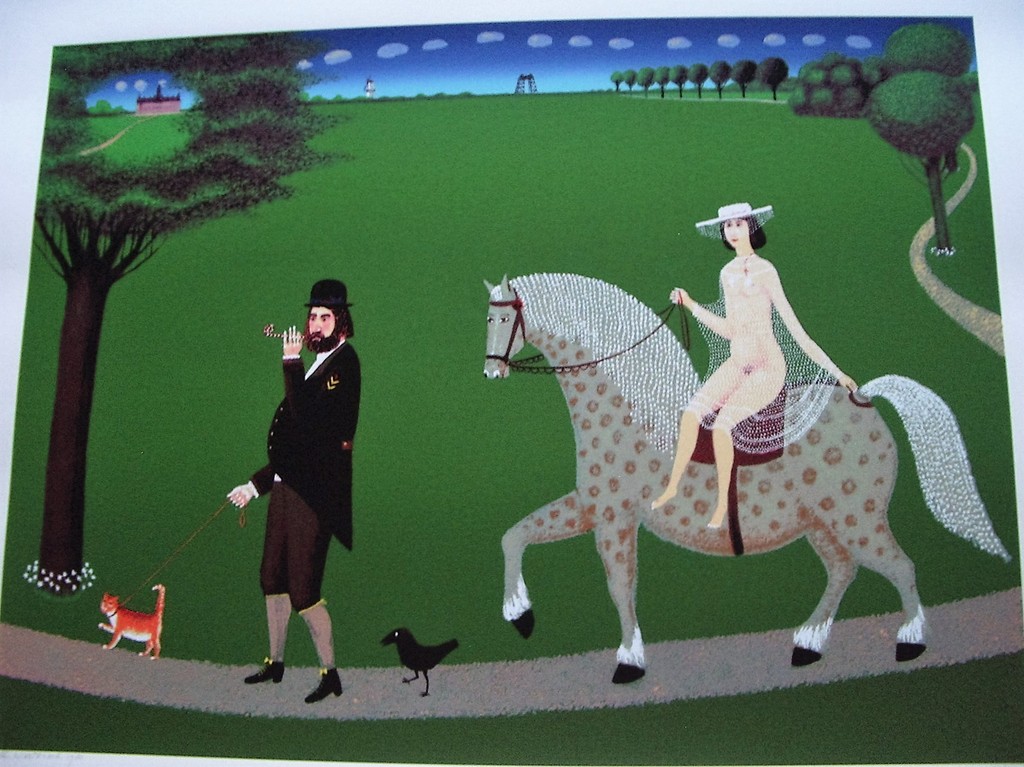 Willem Westbroek - zeefdruk - Walking the Cat verkocht voor € 110!