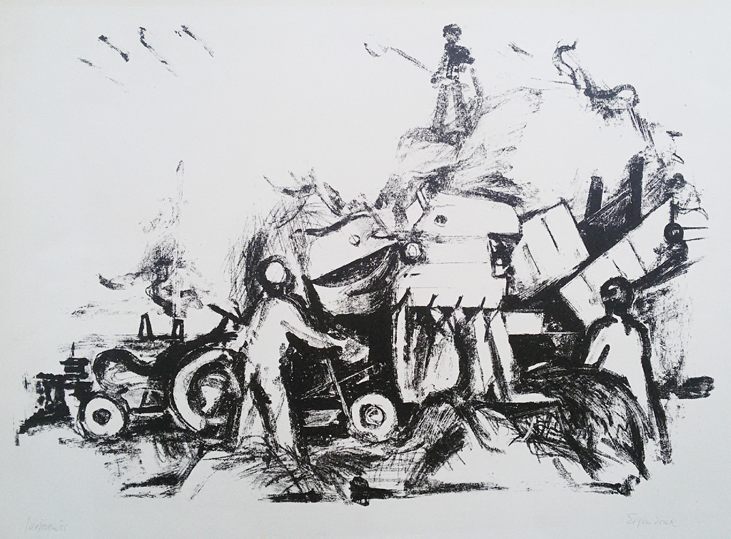 Jef Diederen - Landarbeiders (1955), litho kopen? Bied vanaf 125!