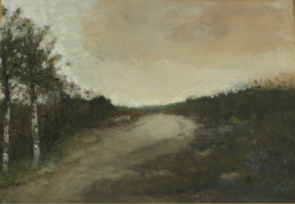 Monogram MvW : Olieverf op papier, Landschap – Haagse School? - ingelijst  kopen? Bied vanaf 1!