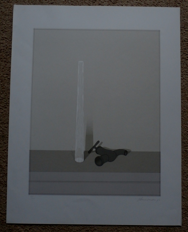 Jeroen Henneman - zeefdruk: kraan en waterstraal - gesigneerd - 1973 kopen? Bied vanaf 55!