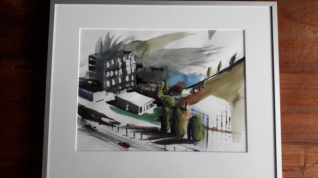 Robert Suermondt,  gesigneerd, acryl op papier verkocht voor € 75!